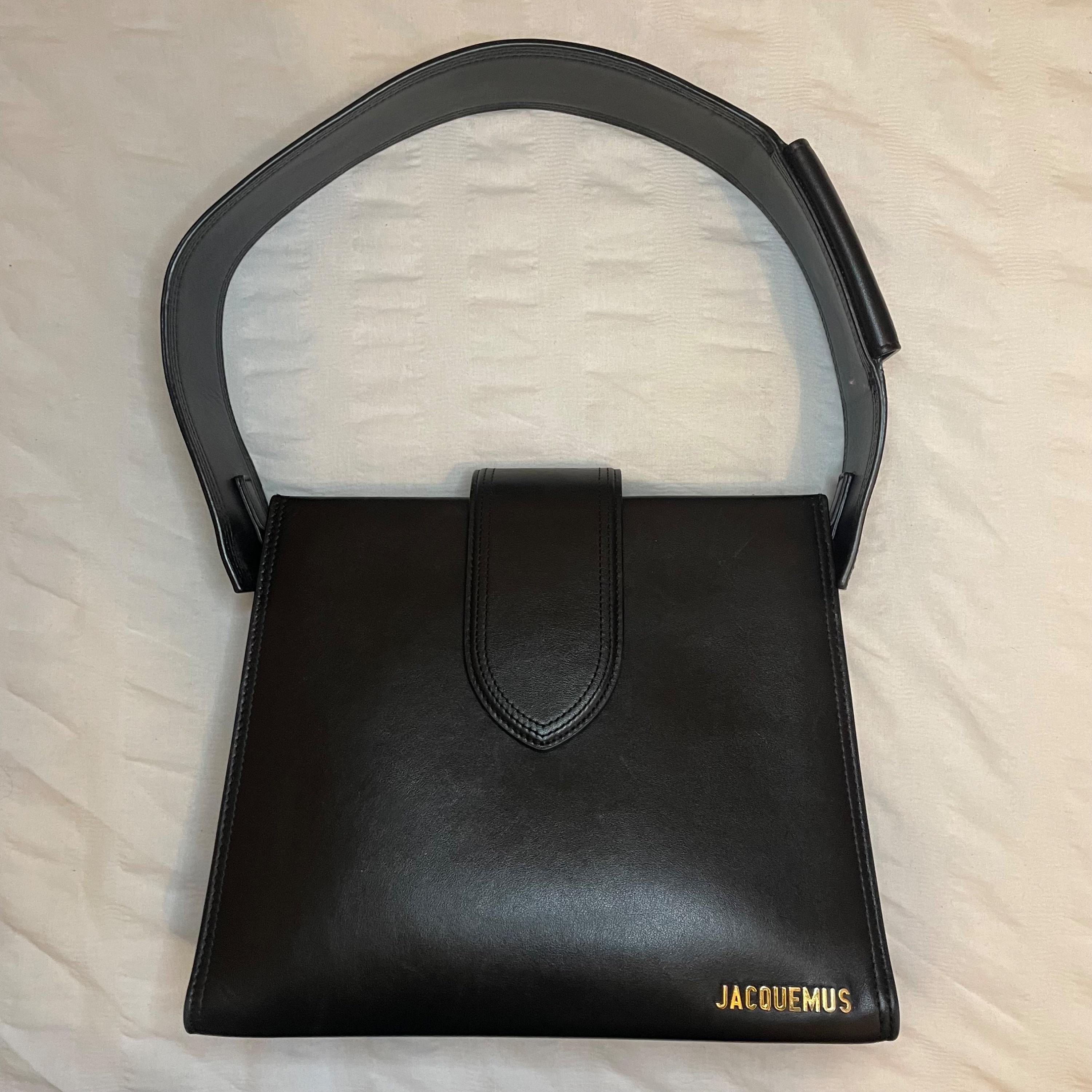 Jacquemus Le Bambino 24 lBlack Leather Shoulder Bag