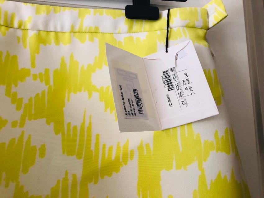Balenciaga Yellow and White Skirt and Jacket Set