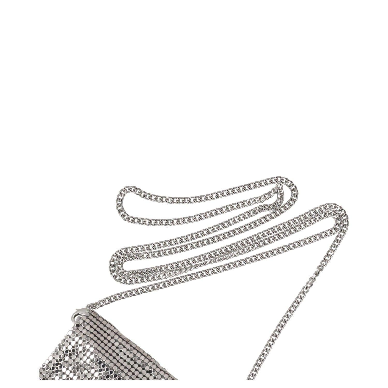 Jimmy Choo Metallic-Effect Mesh Soft Phone Holder 10x17 cms