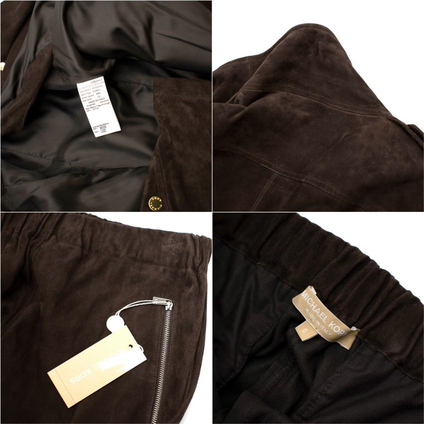 Michael Kors Brown Suede Joggers