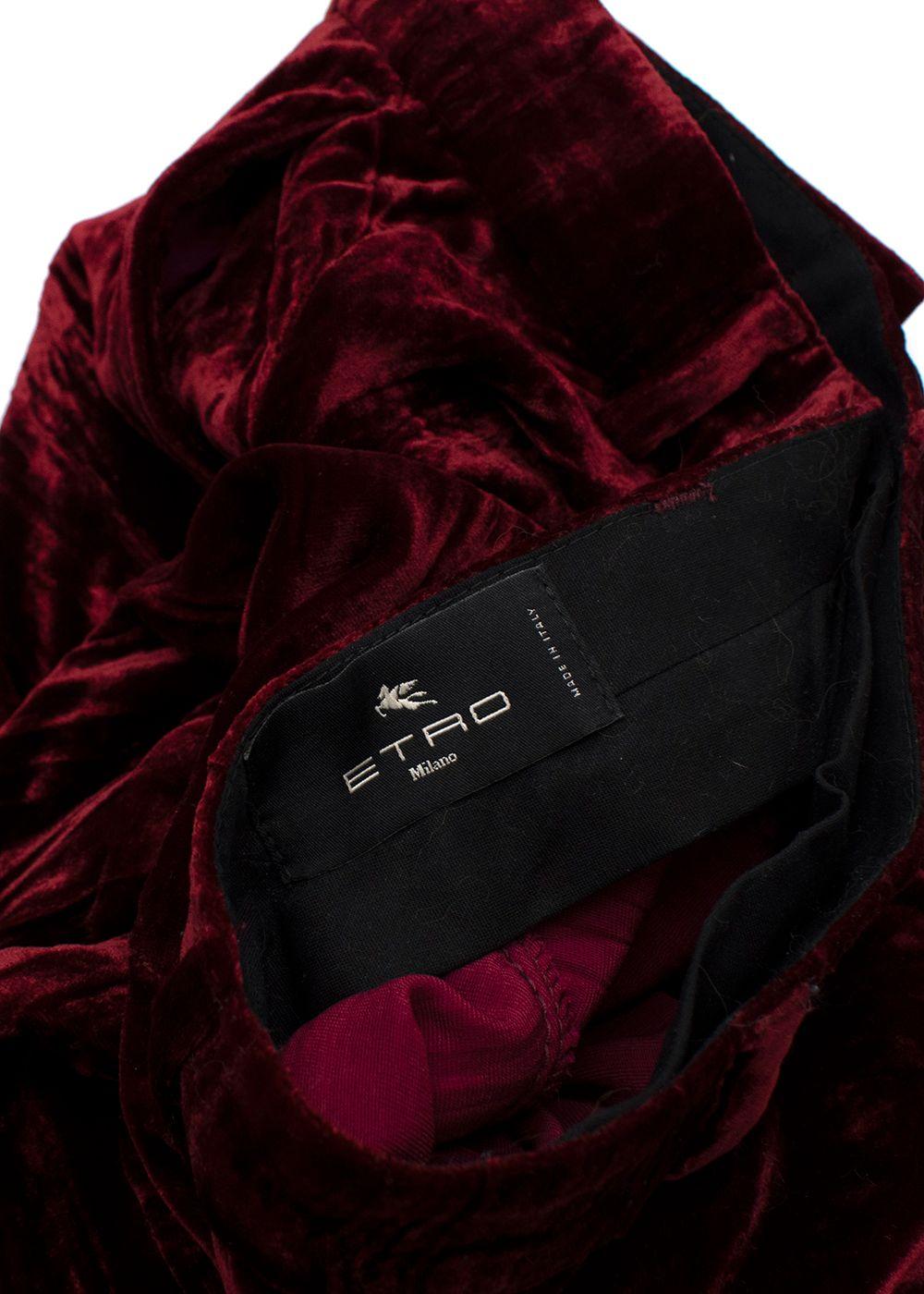 Etro Crushed Velvet Trousers