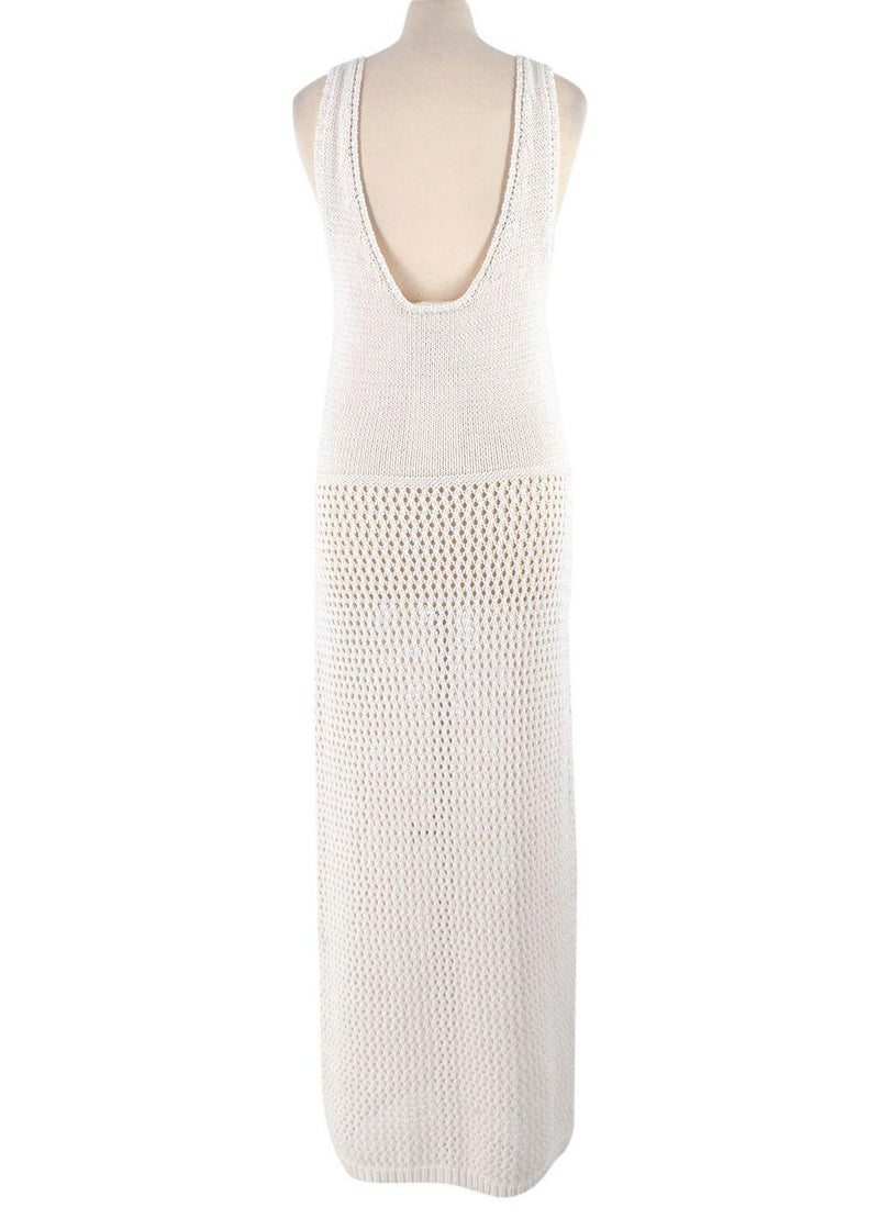 Ninety Percent Cream Crochet Knit Dress