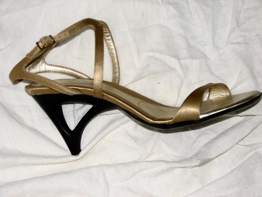 Hogan gold wedge heel  sandals