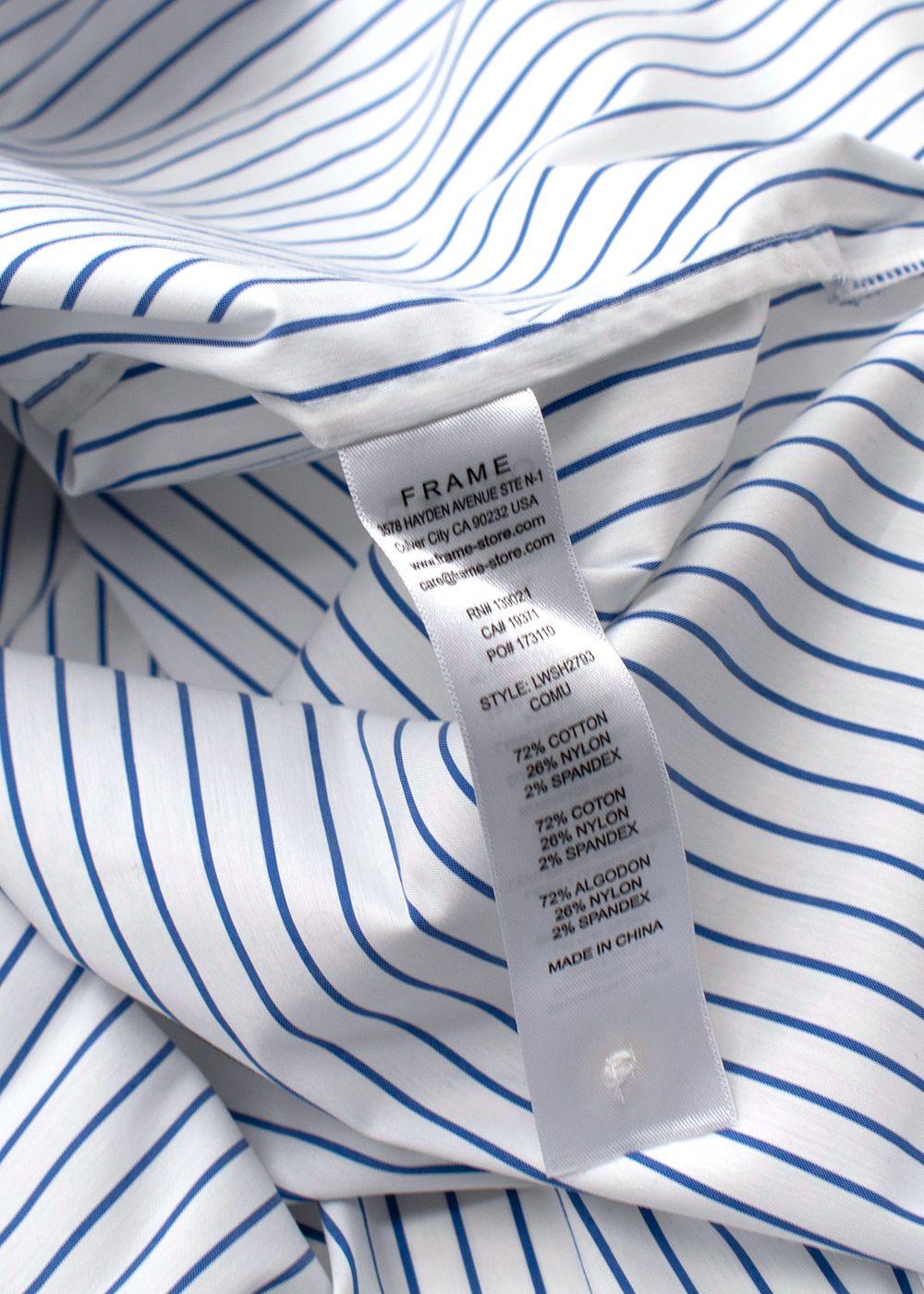 Frame Blue and White Pinstripe Shirt