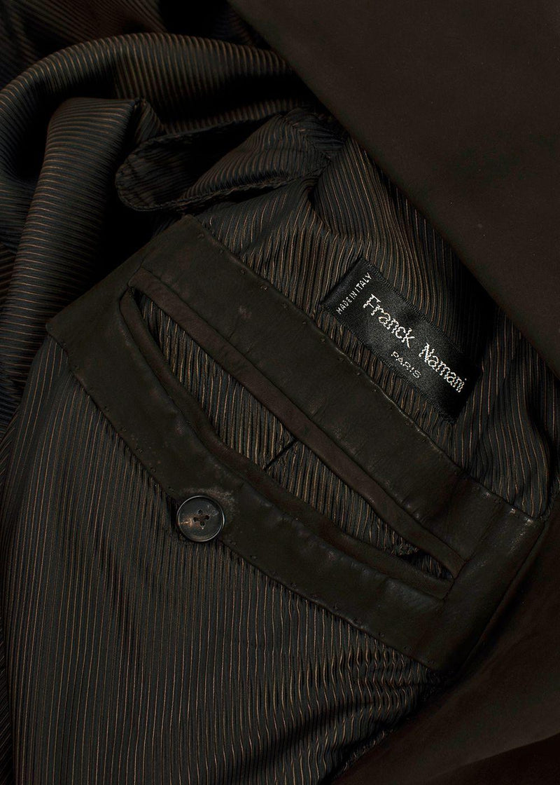 Franck Namani Dark Brown Suede Tailored Jacket