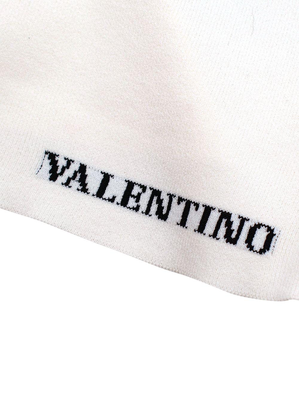 Valentino Fine Knit White Strappy Vest