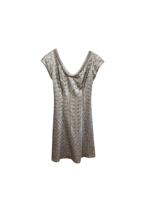 Silver sequin skater dress
