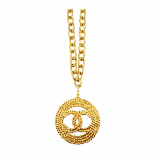 Chanel Coco Gold Metal CC Necklace