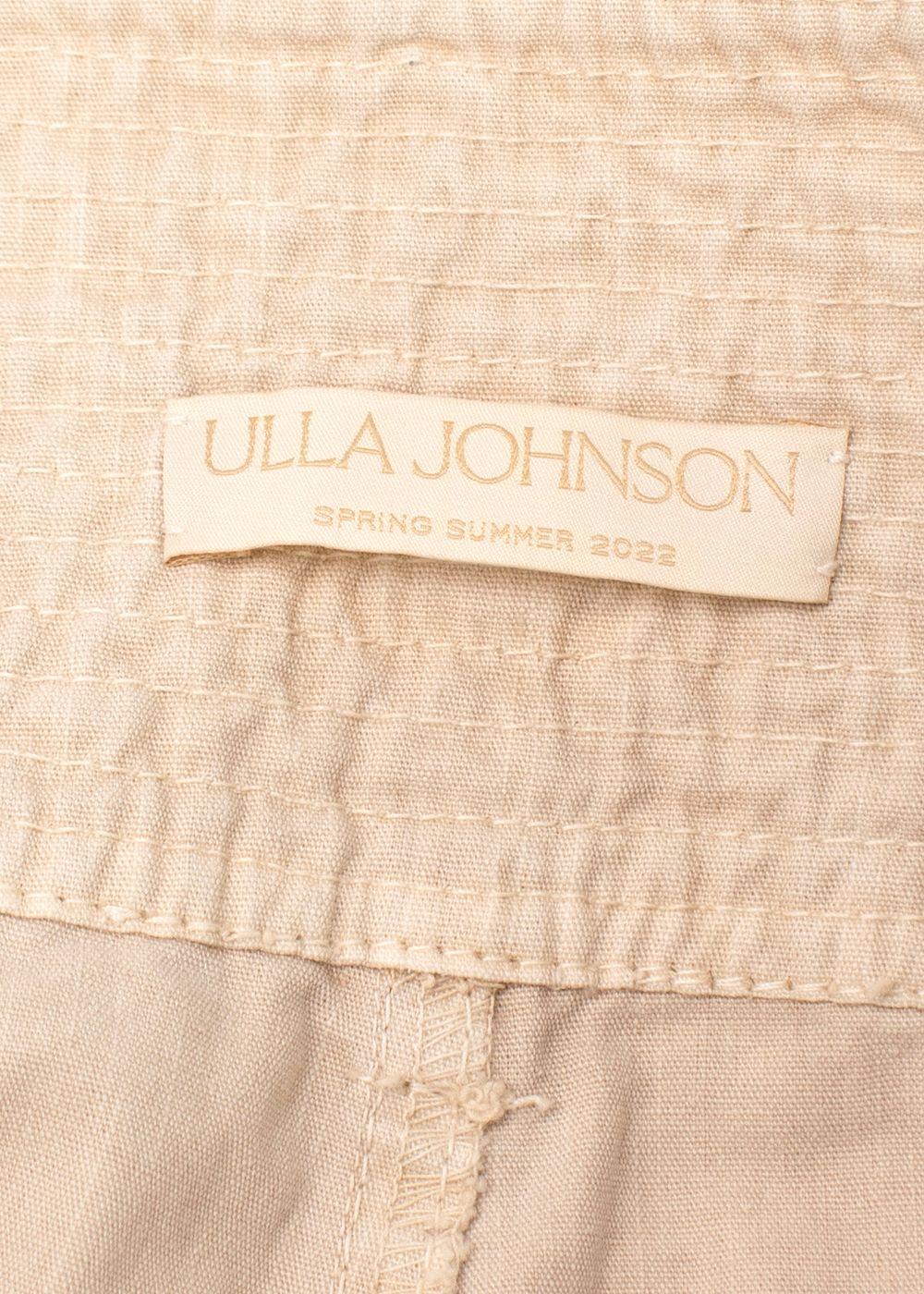 Ulla Johnson Beige Oliver High Rise Belted Trousers