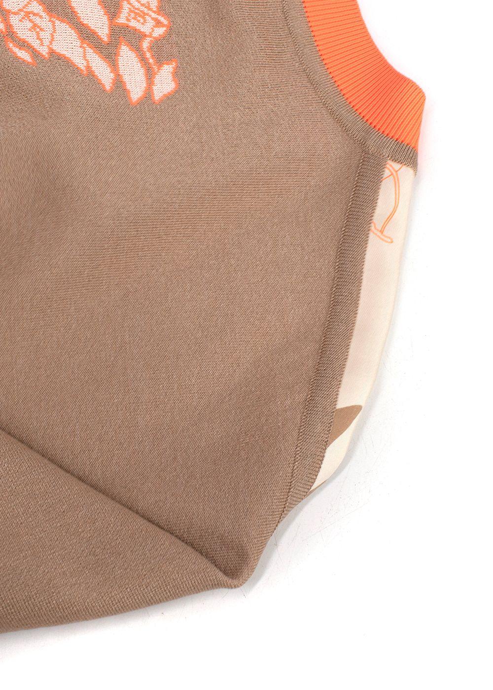 Hermes  'Jungle Love Fluo' Silk Twillaine Printed Sweater