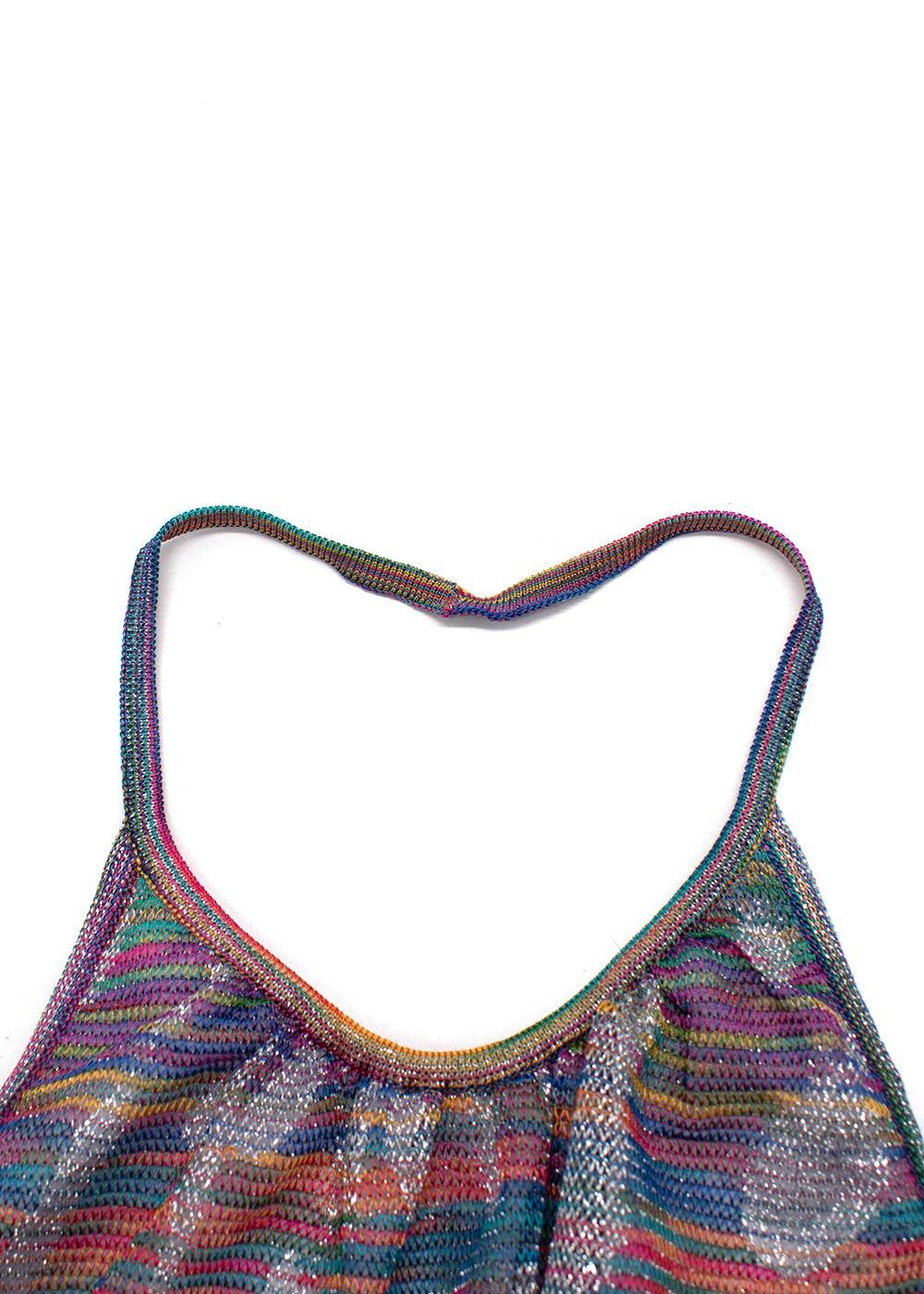 Missoni Multicoloured stretch-silk Halter Neck Dress