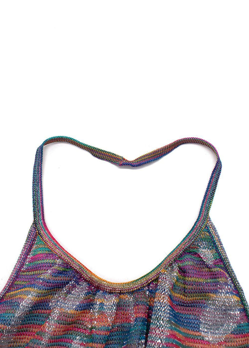Missoni Multicoloured stretch-silk Halter Neck Dress