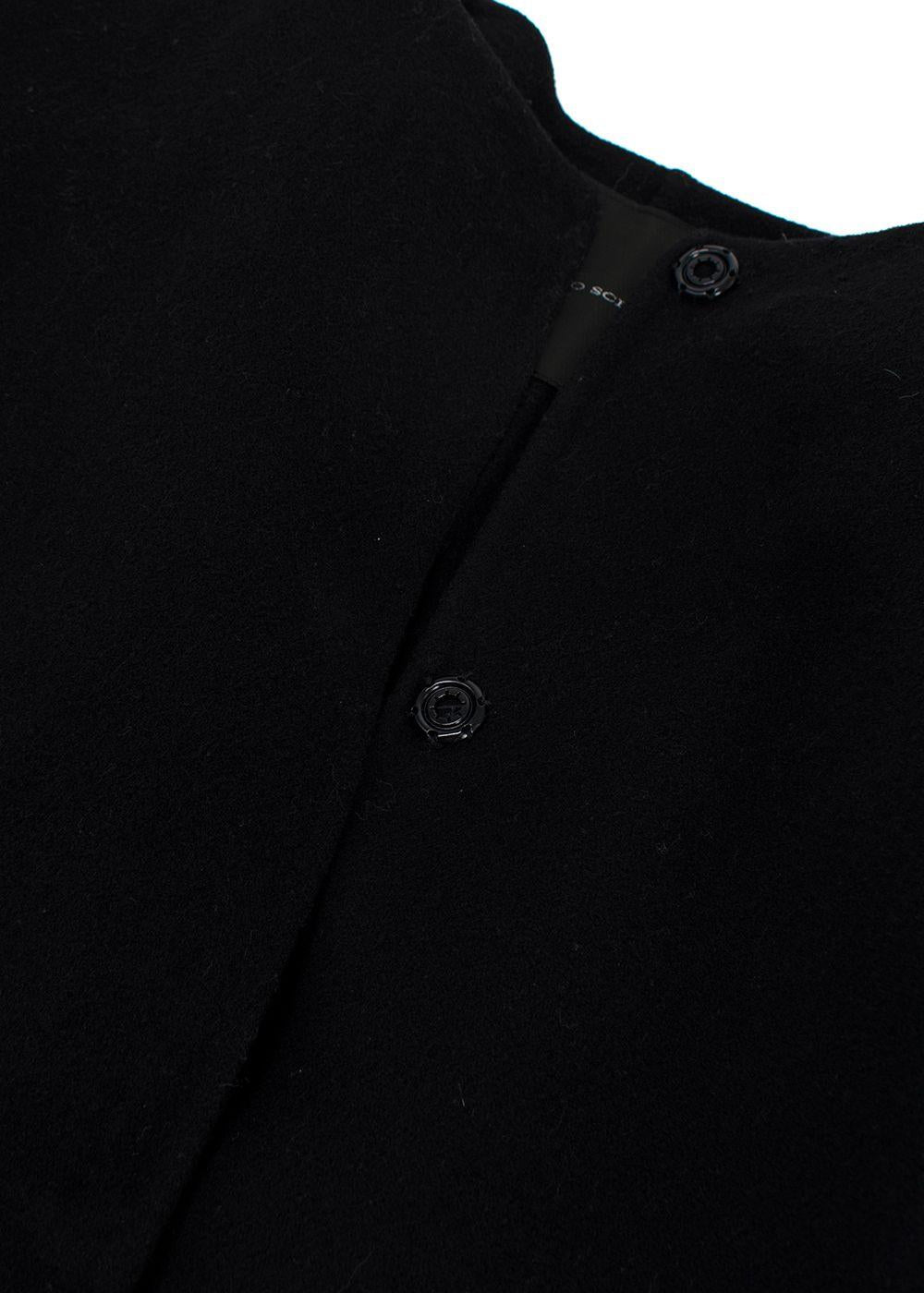 Ermarnno Scervino Black Wool Coat