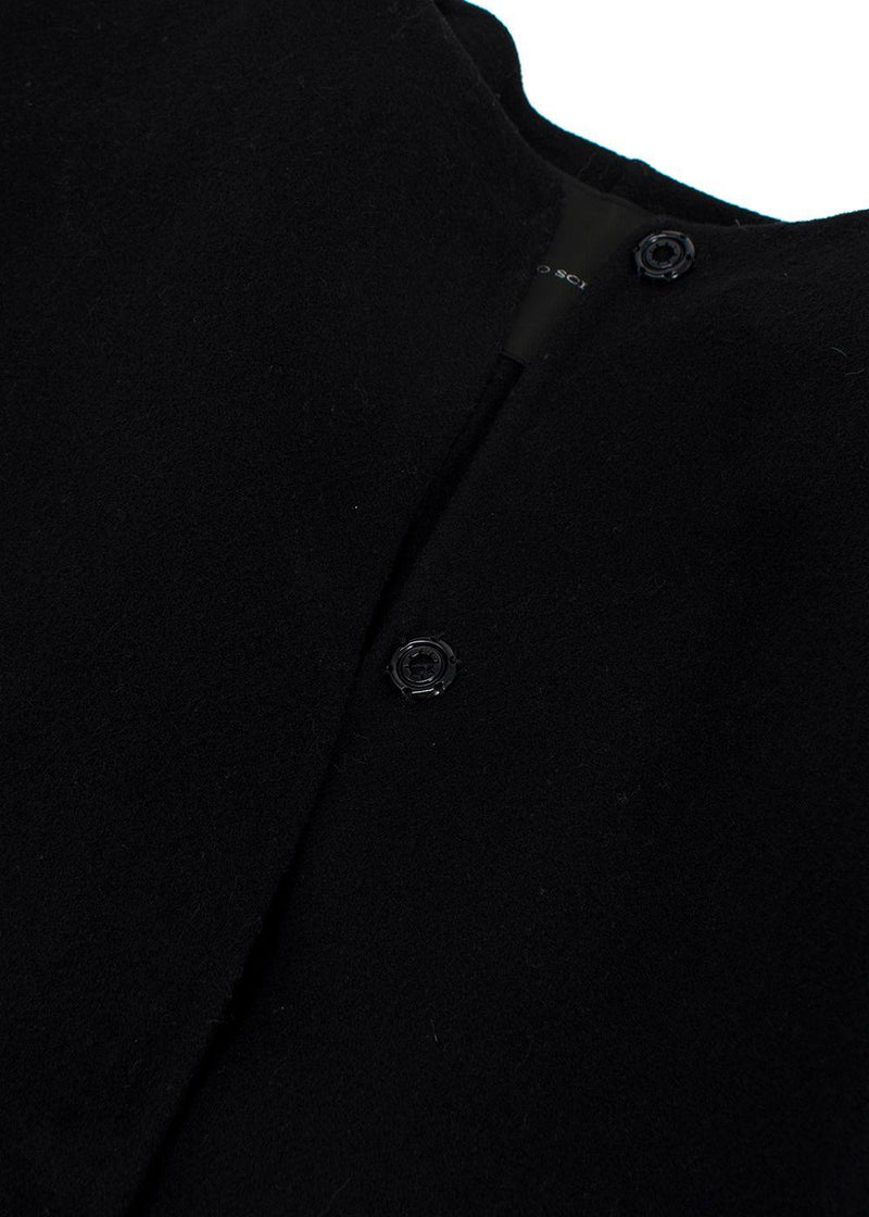 Ermarnno Scervino Black Wool Coat