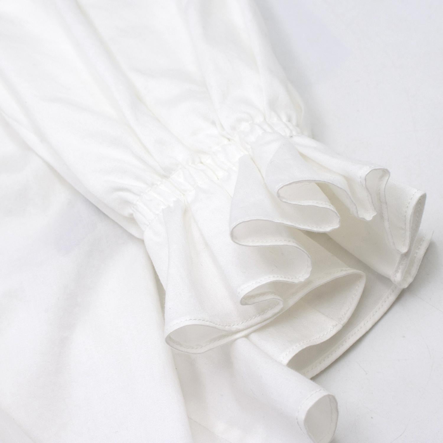 Johnathan Cohen White Tie-back Long Sleeved Tunic