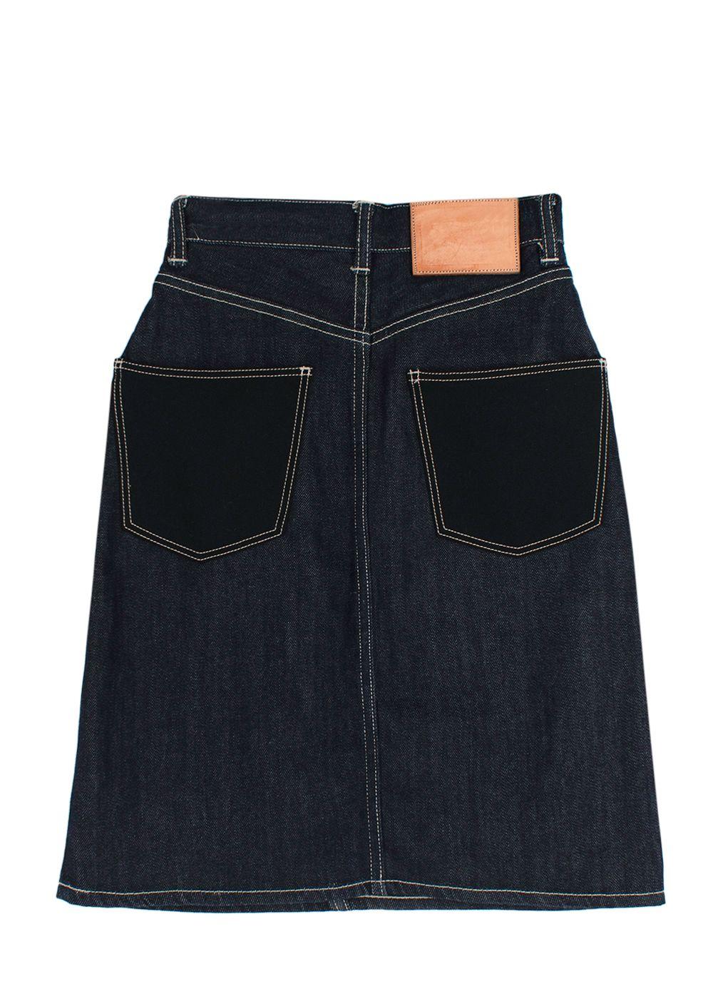 Le Kilt Darkwash Denim Skirt