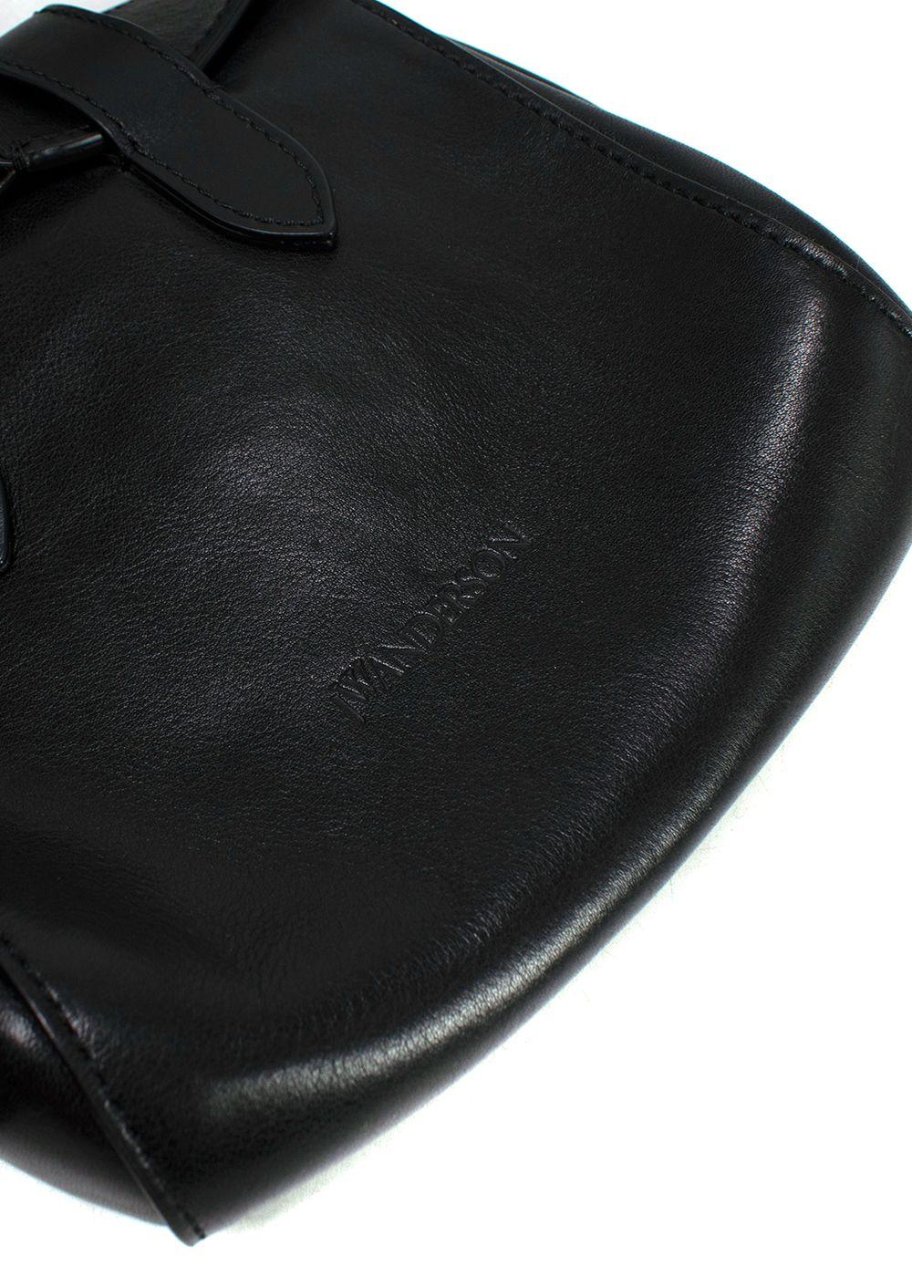 JW Anderson Black Leather Multi Pocket Cross Body Bag