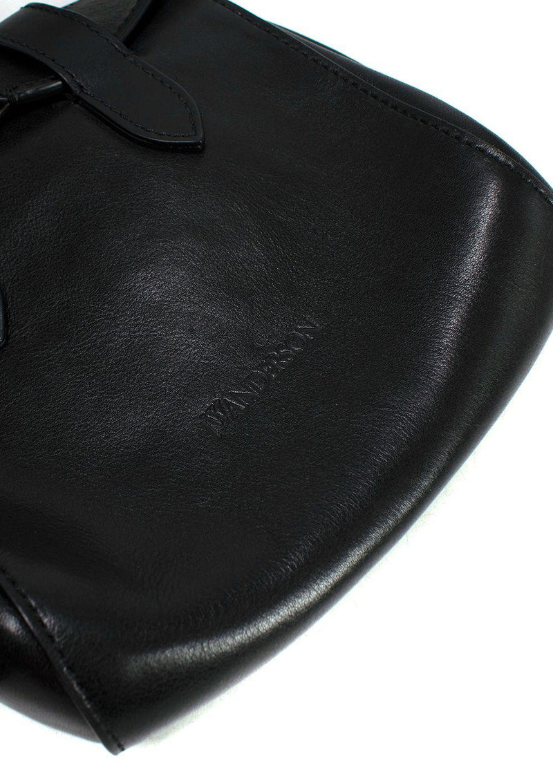 JW Anderson Black Leather Multi Pocket Cross Body Bag