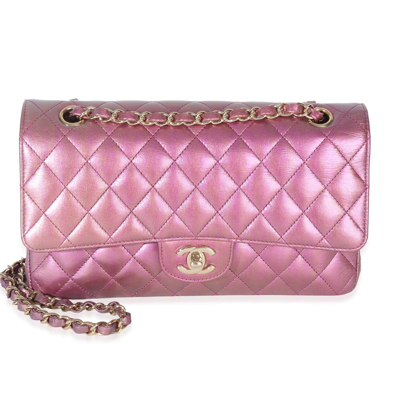 Chanel Iridescent Quilted Lambskin Medium Classic Double Flap Bag