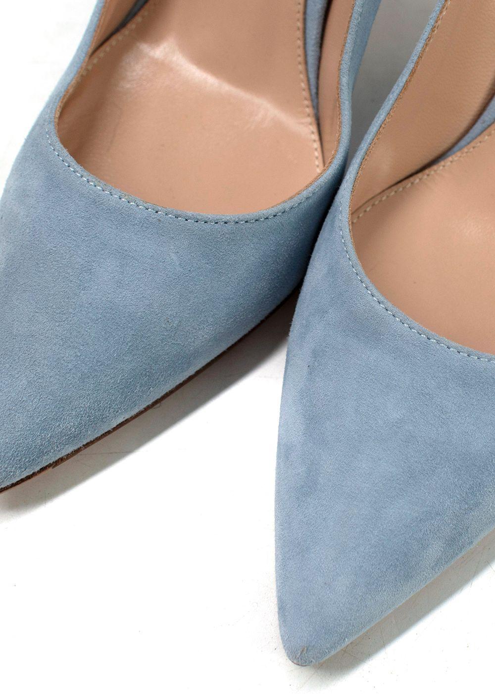 Gianvito Rossi Light Blue Gianvito Suede Pumps