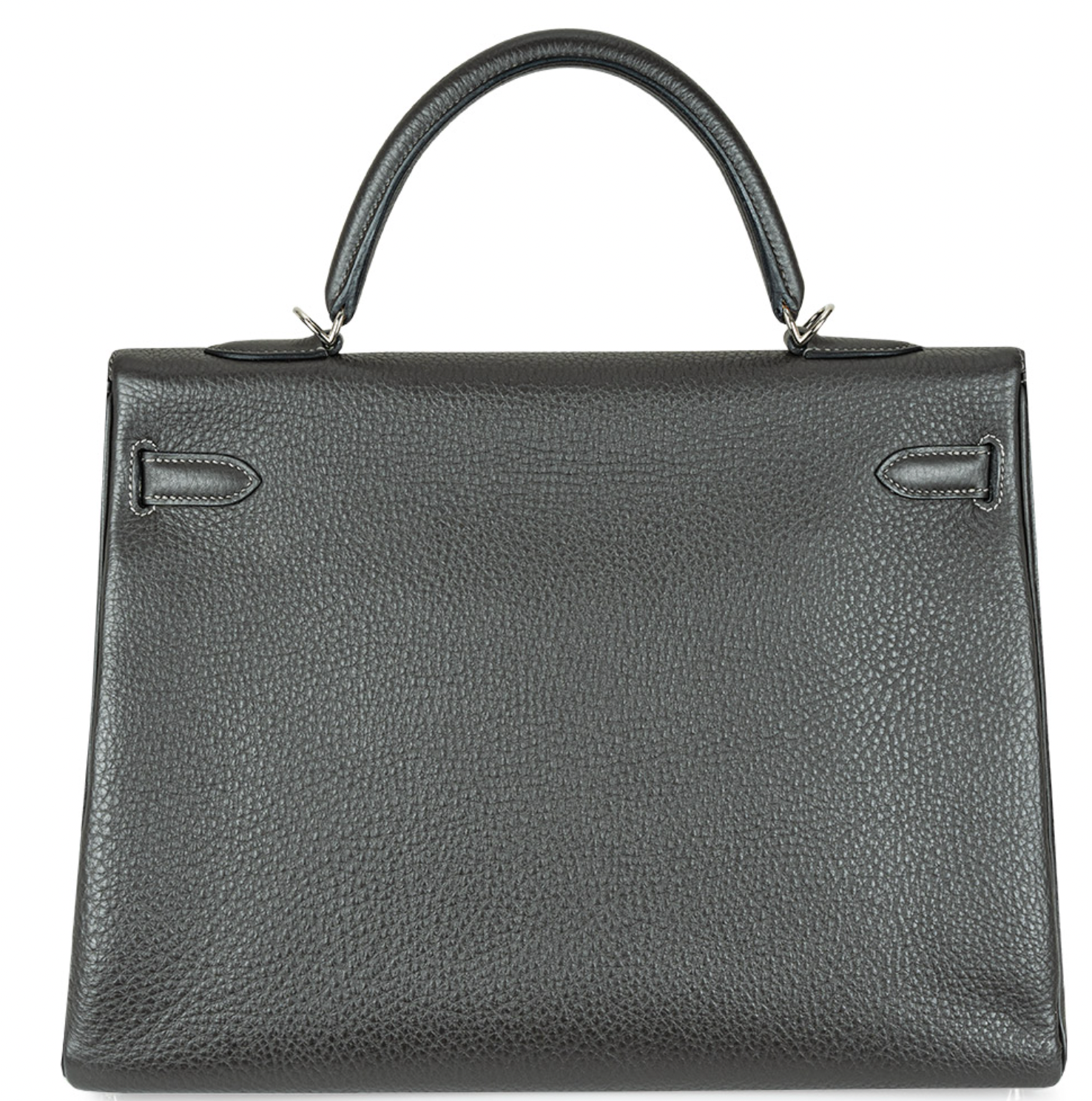 Graphite Veau grey Taurillon Clemence leather Kelly II 35 Retourne bag PHW