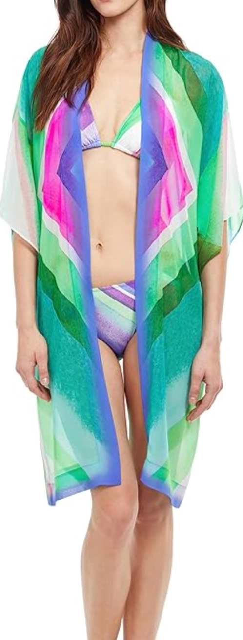Gottex Diagonal Dreams Open Kimono Swimwear Cover Up