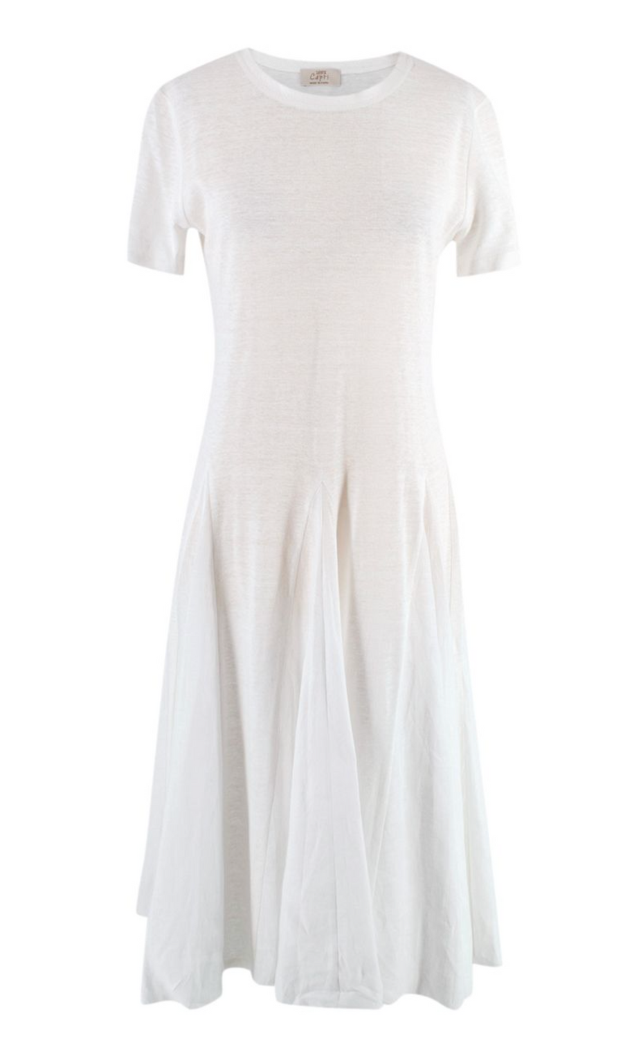 100% Capri white Linen dress