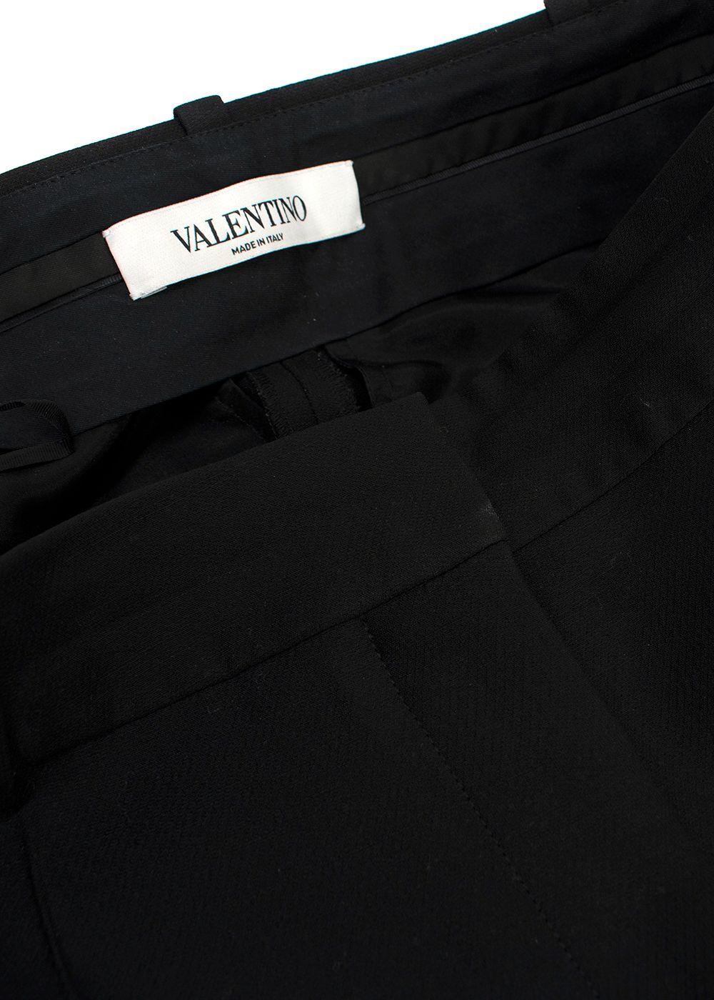 Valentino Black Tailored Cropped Trousers