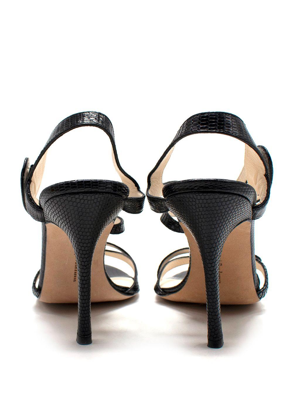 Rupert Sanderson black strappy high-heel sandals