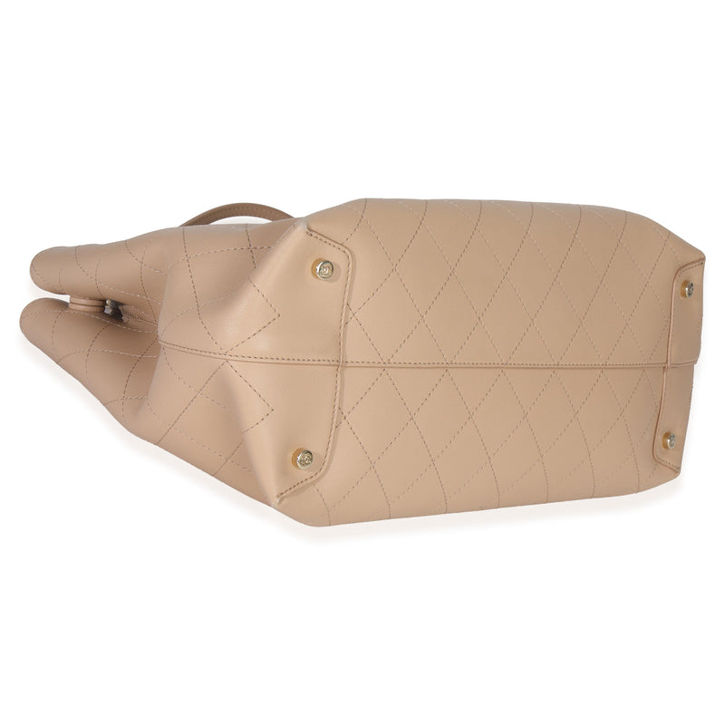 Chanel Quilted Calfskin Large Serial Shopper Tote