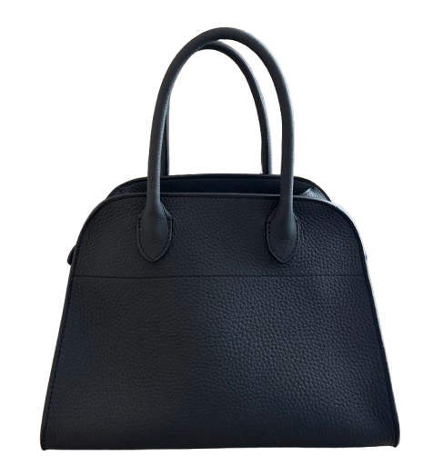 Dark Navy Grained-Leather Margaux 10 Bag