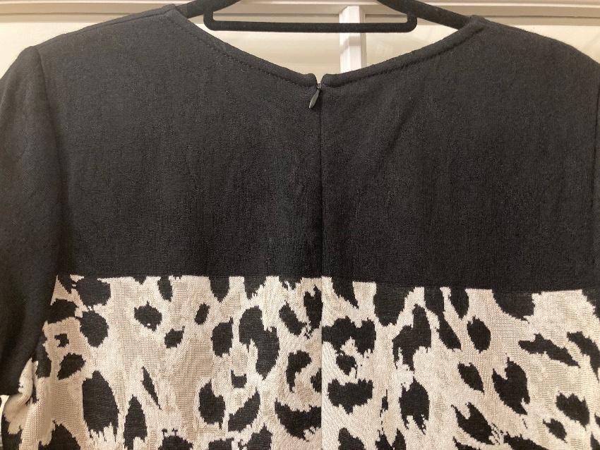 St. John Wool Blend Leopard Jersey Dress