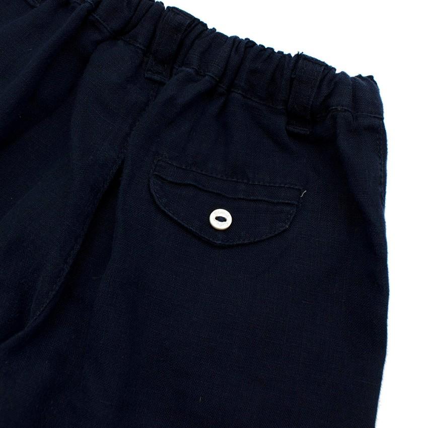 Tartine et Chocolat Navy Linen Trousers