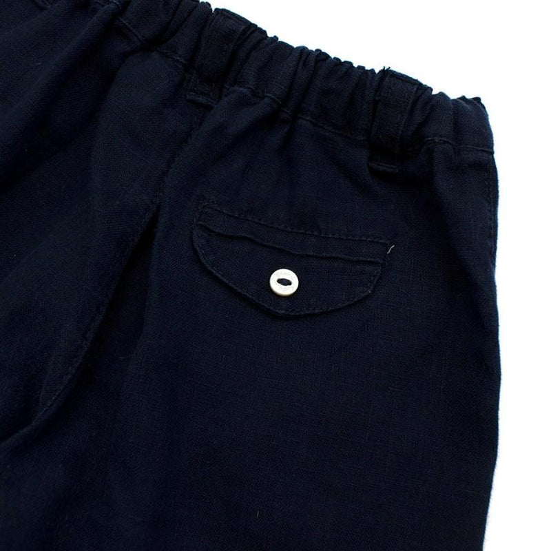 Tartine et Chocolat Navy Linen Trousers