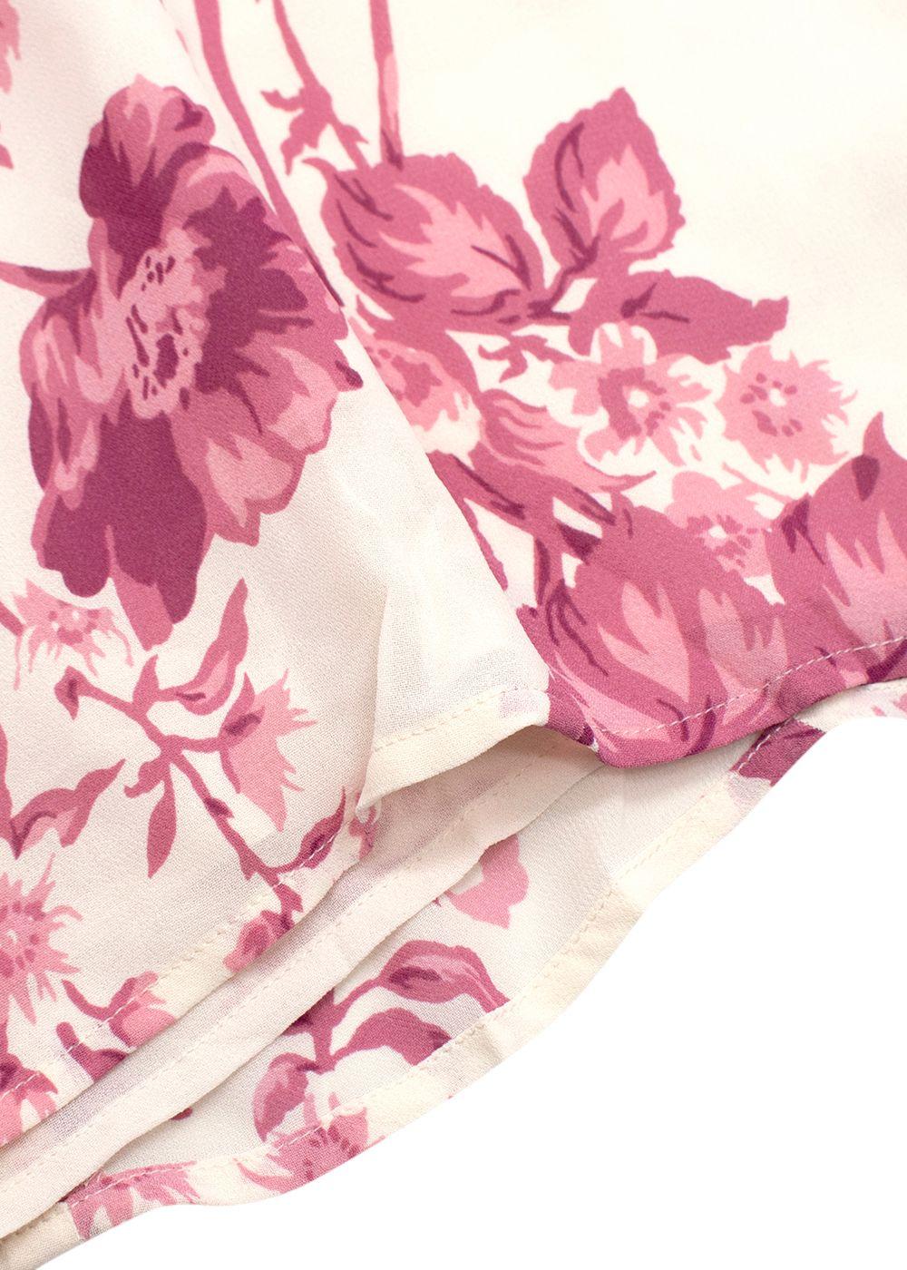 Reformation Ferris Dress in Cream with Pink Florals
