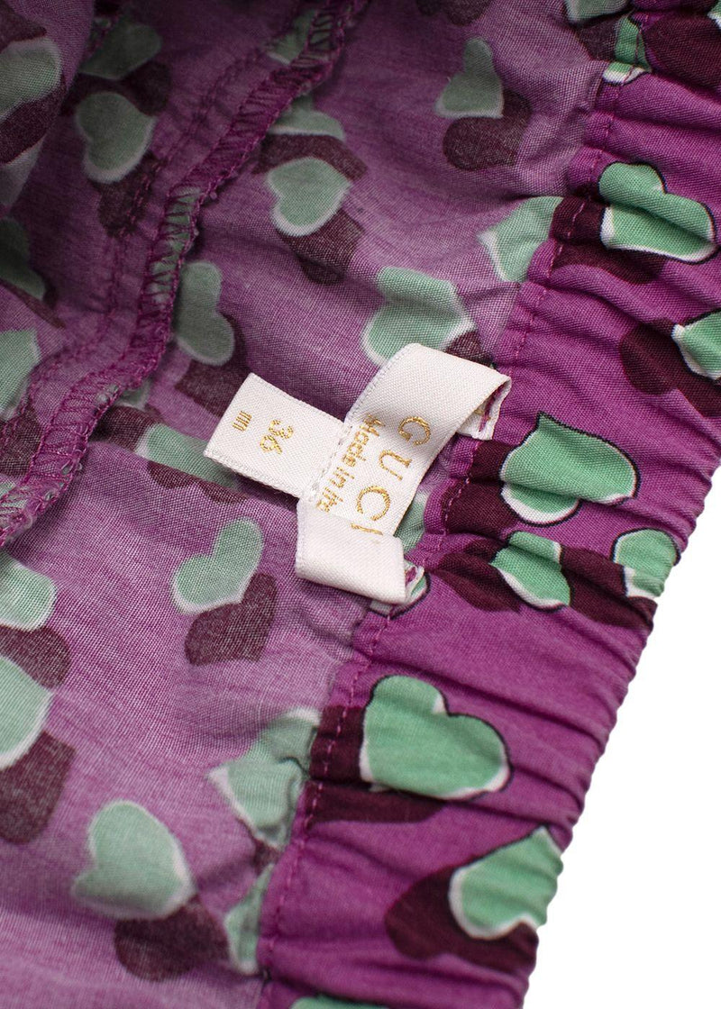 Gucci Kids Purple Ruffle Tiered Mini Skirt