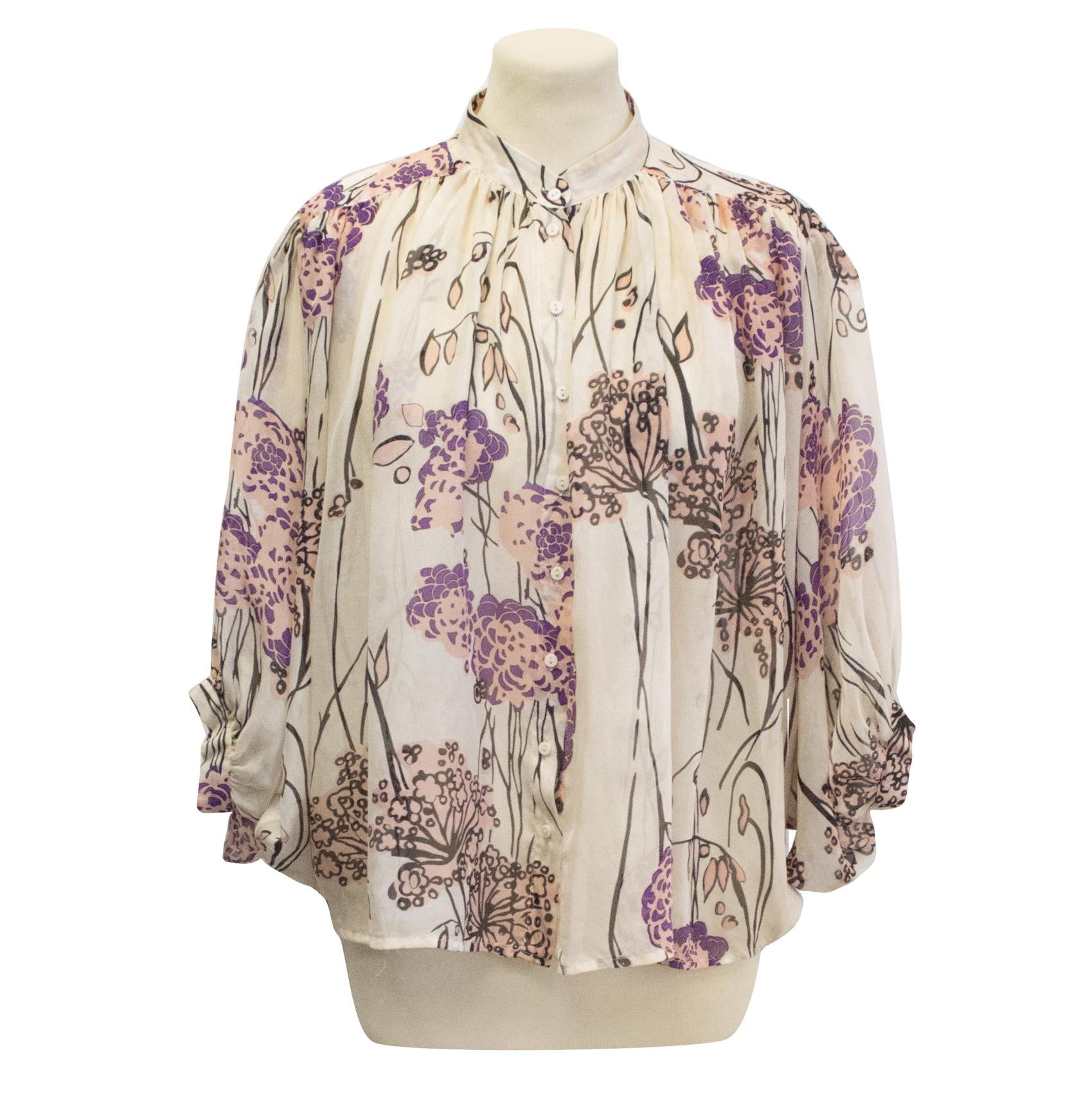 Designers Remix Charlotte Eskildsen cape sleeve floral shirt