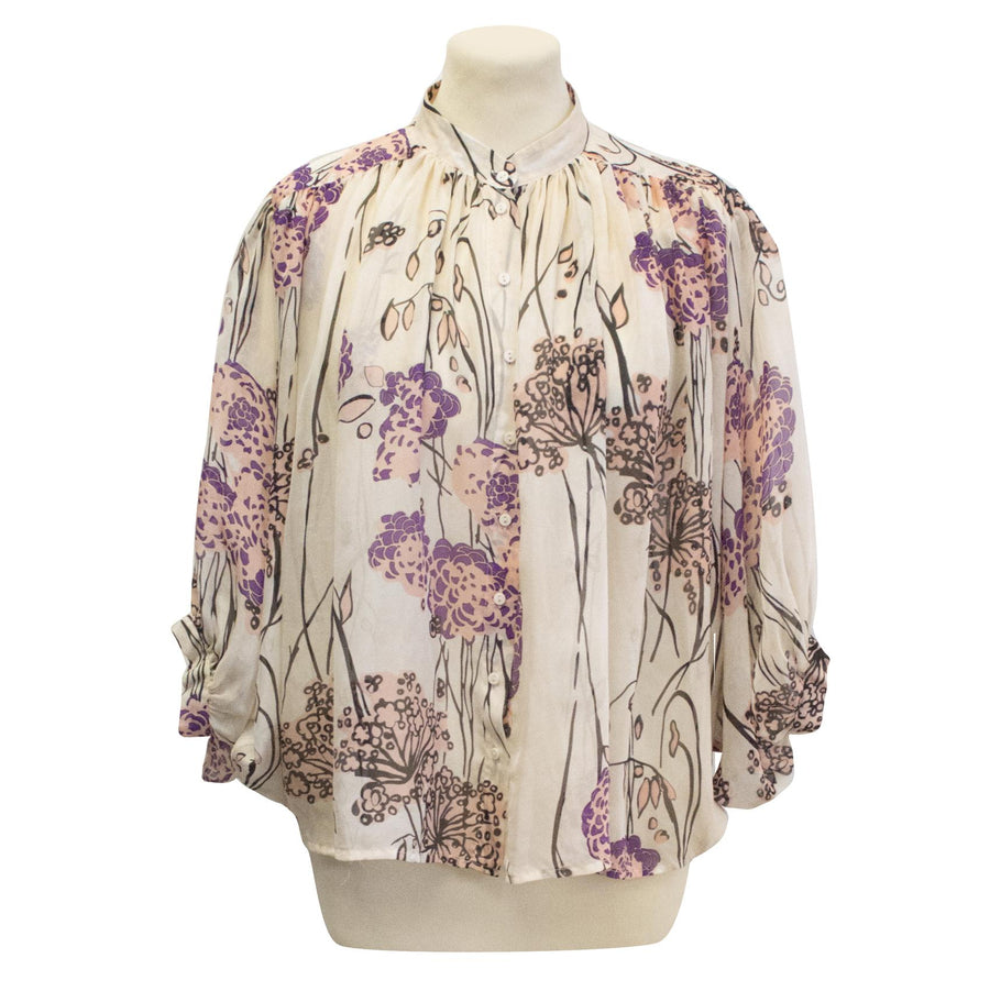 Designers Remix Charlotte Eskildsen cape sleeve floral shirt