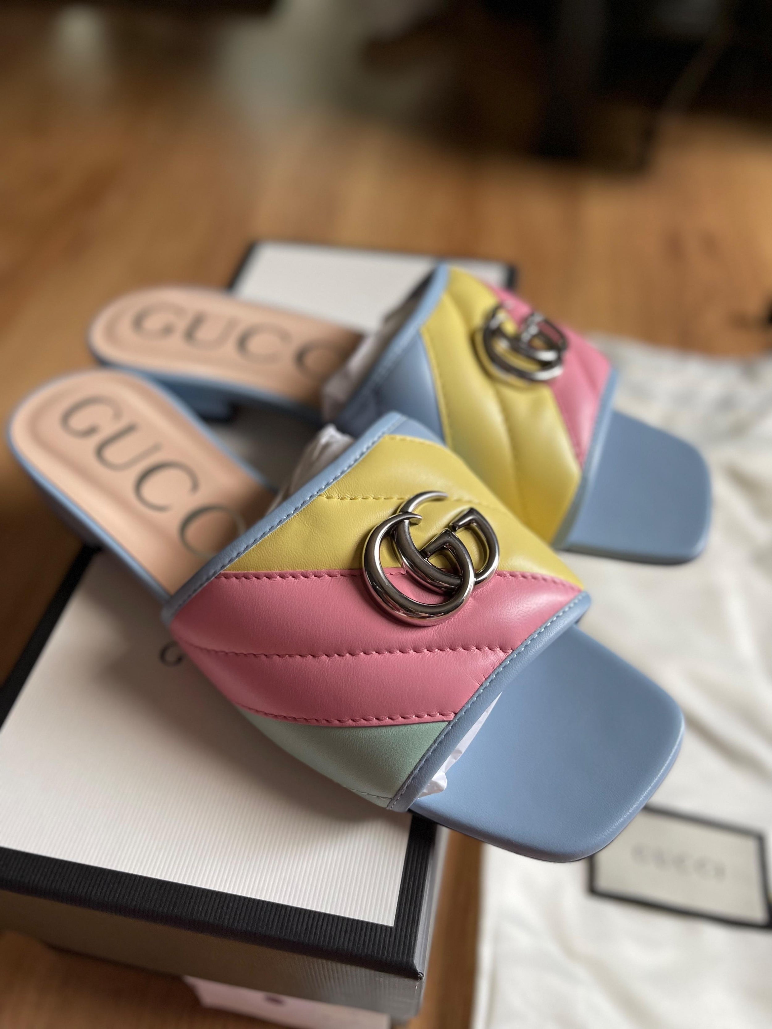 GG Marmont Rainbow Sandals
