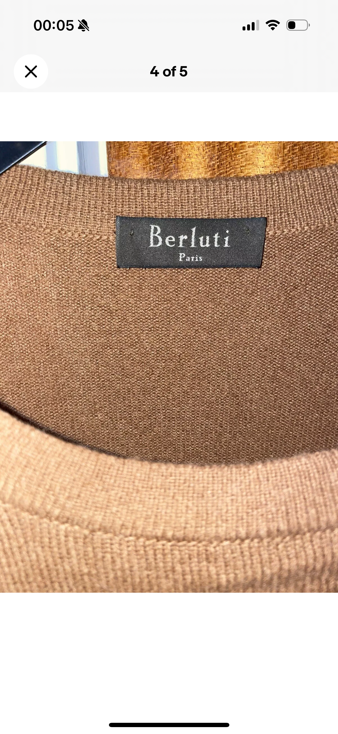 Tan Brown Cashmere Round Neck Jumper