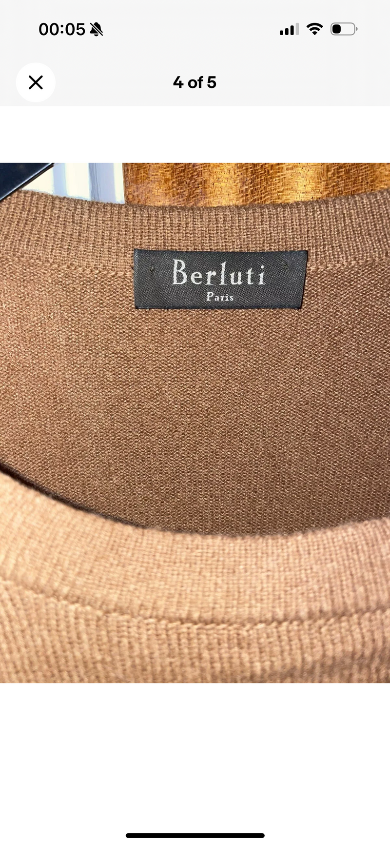 Tan Brown Cashmere Round Neck Jumper