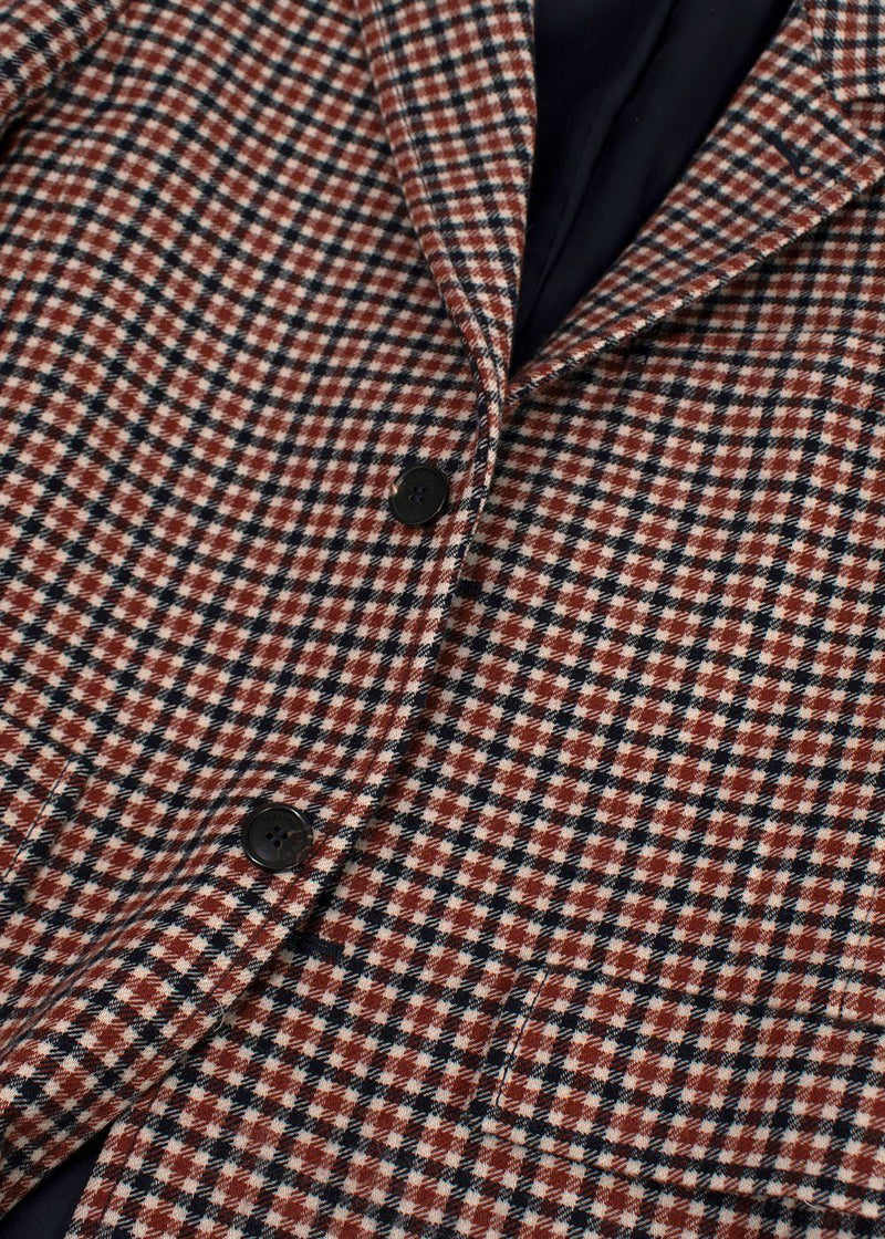 Balenciaga Plaid Single Breasted Wool Blazer
