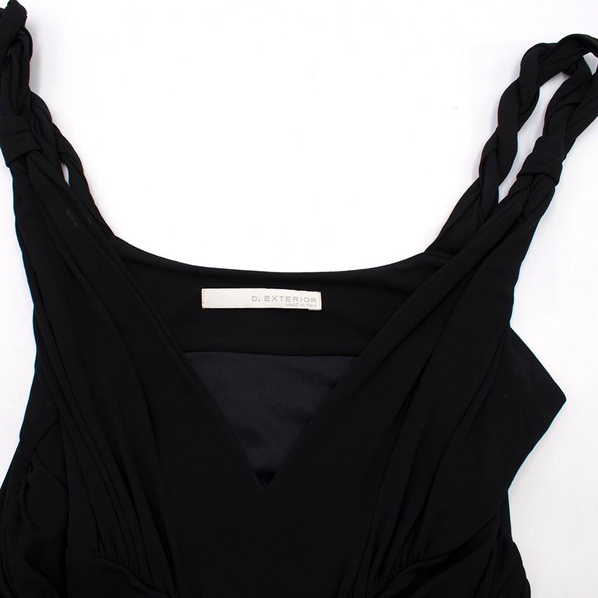 D Exterior Black Ruched Dress