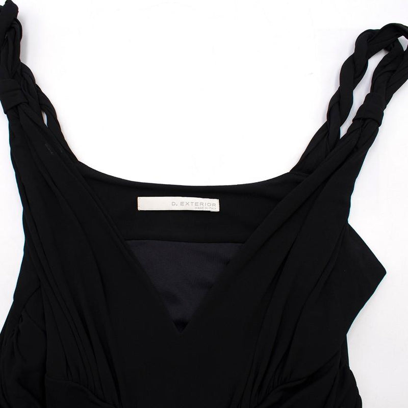 D Exterior Black Ruched Dress
