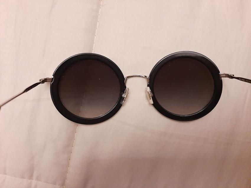 Black Round 59U Sunglasses