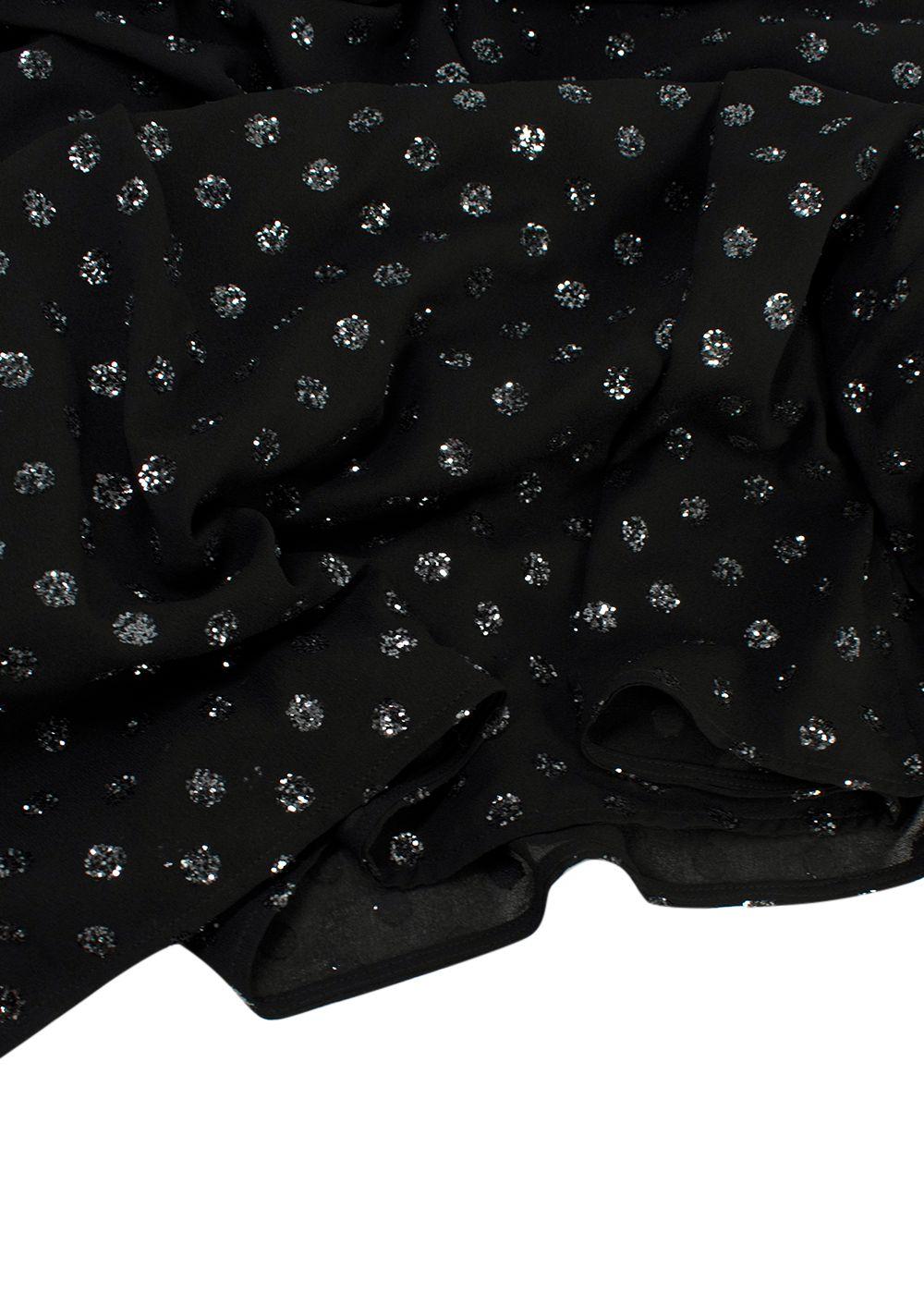 MaxMara Lidia Glitter-dotted Crepe Dress