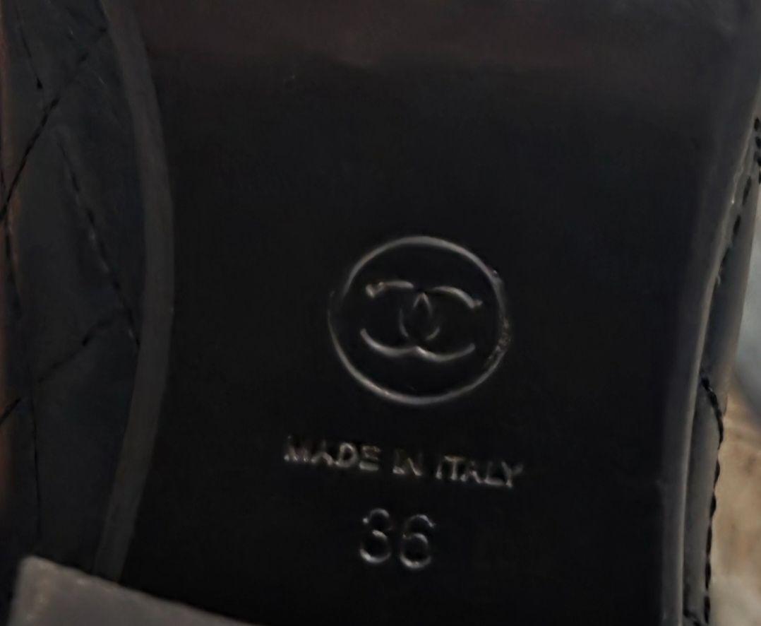 Chanel Black Leather Ankle Boots