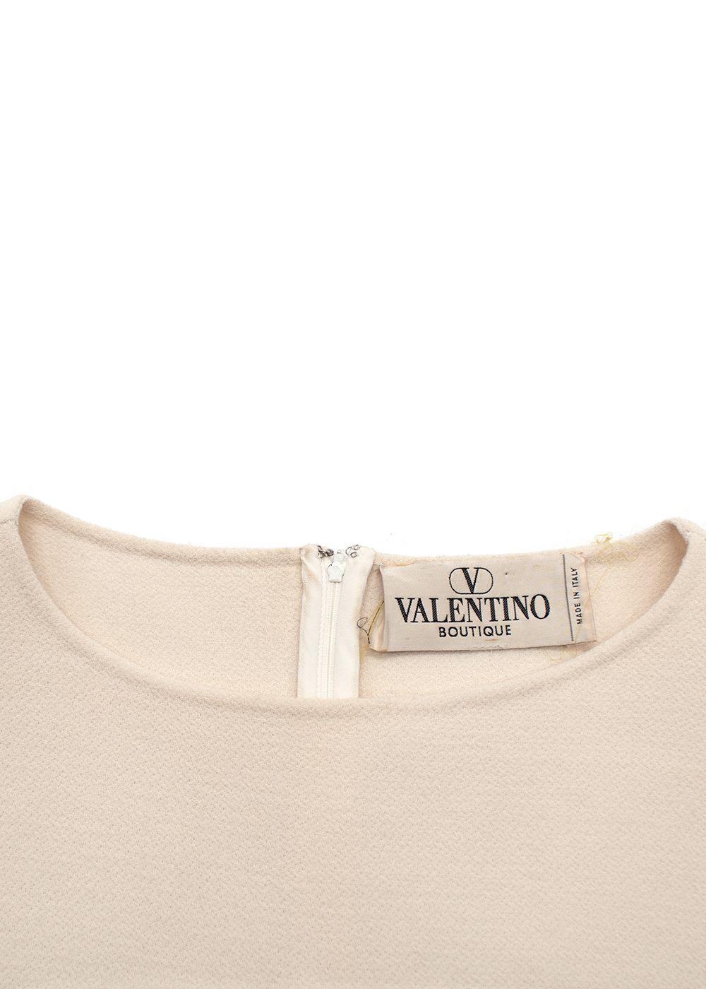 Valentino Boutique Buttermilk Sleeveless Wool Dress