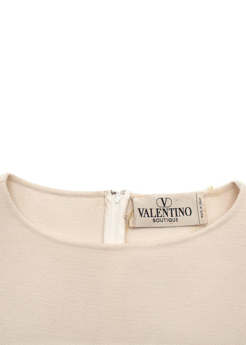 Valentino Boutique Buttermilk Sleeveless Wool Dress
