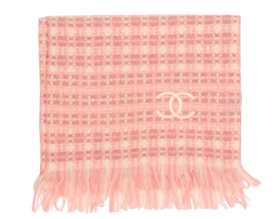 Chanel Pink  Cashmere Scarf